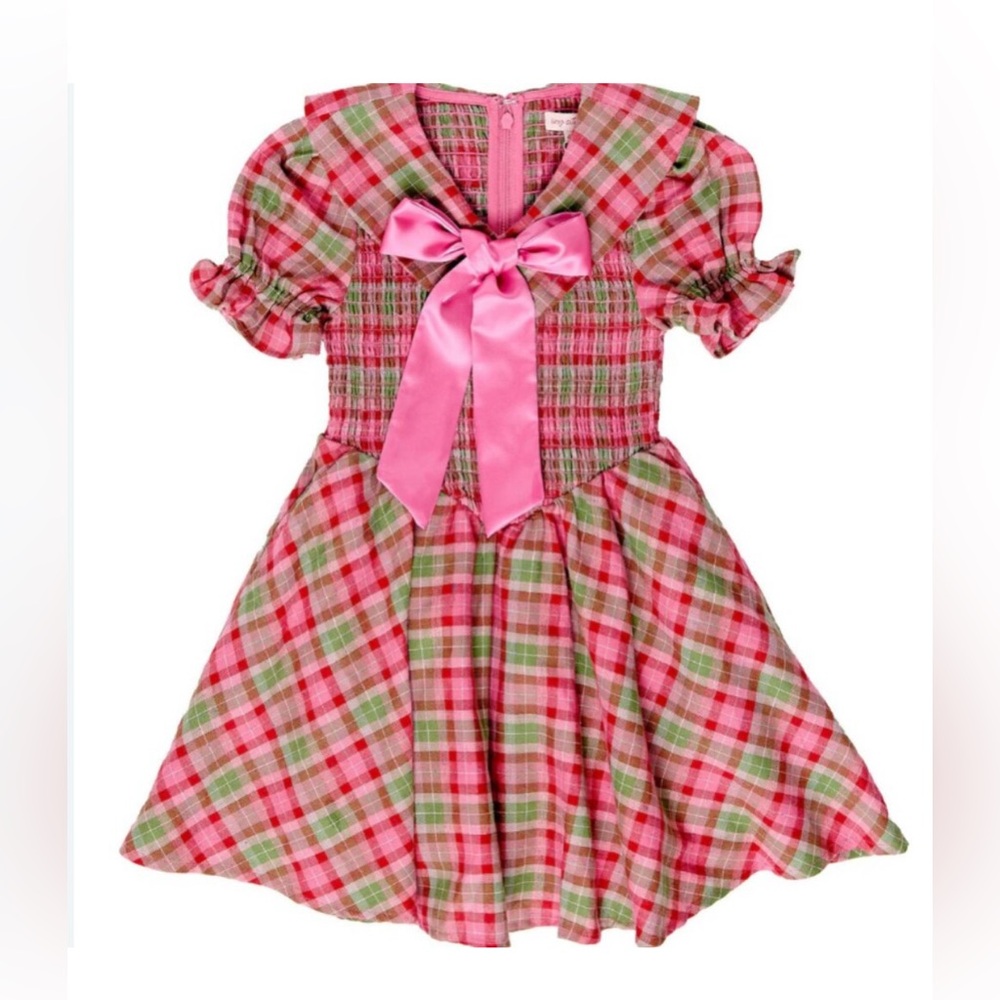 Girls Toddler Ivy City Alice Dress in Rosewood Tartan 3T